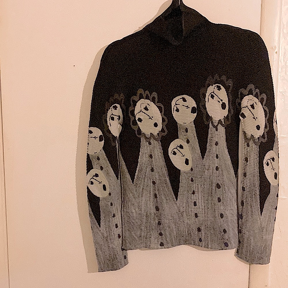 Issey Miyake ‘me’ turtle neck blouse S